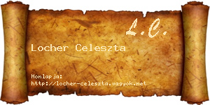 Locher Celeszta névjegykártya